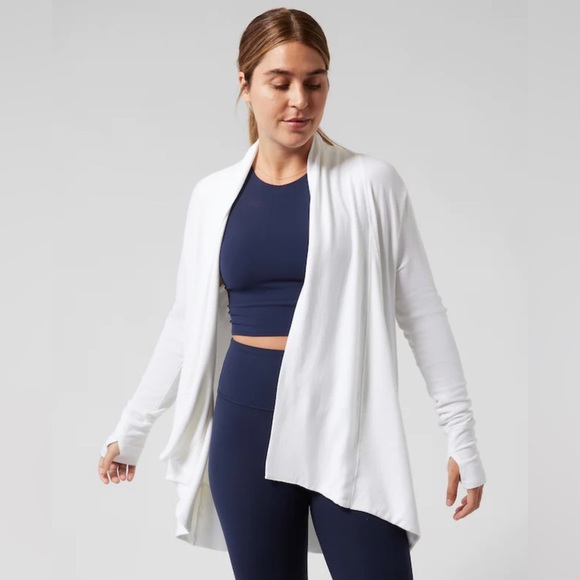 Athleta Pranayama Wrap in Bright White - Medium Petite - Picture 1 of 11